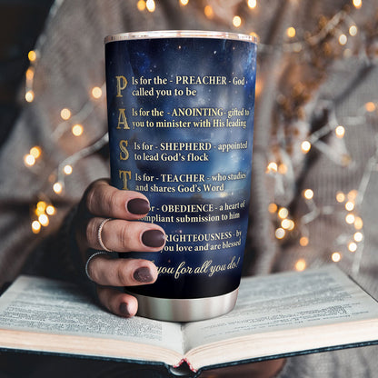 Faith-Inspired Gift for Pastor - Personalized Stainless Steel Tumbler