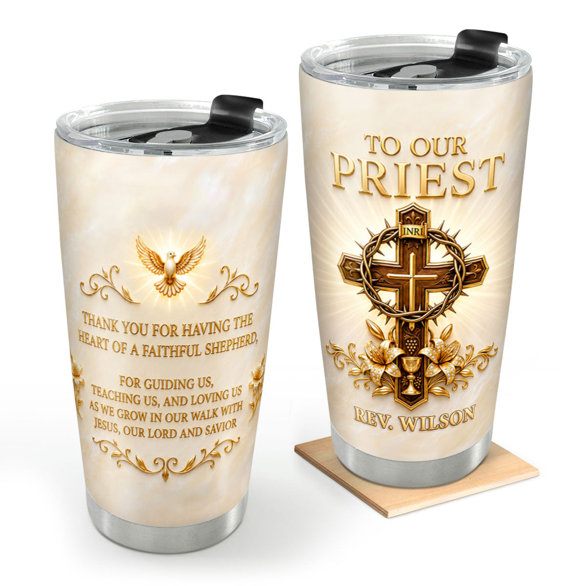 Faithful Shepherd - Personalized Tumbler