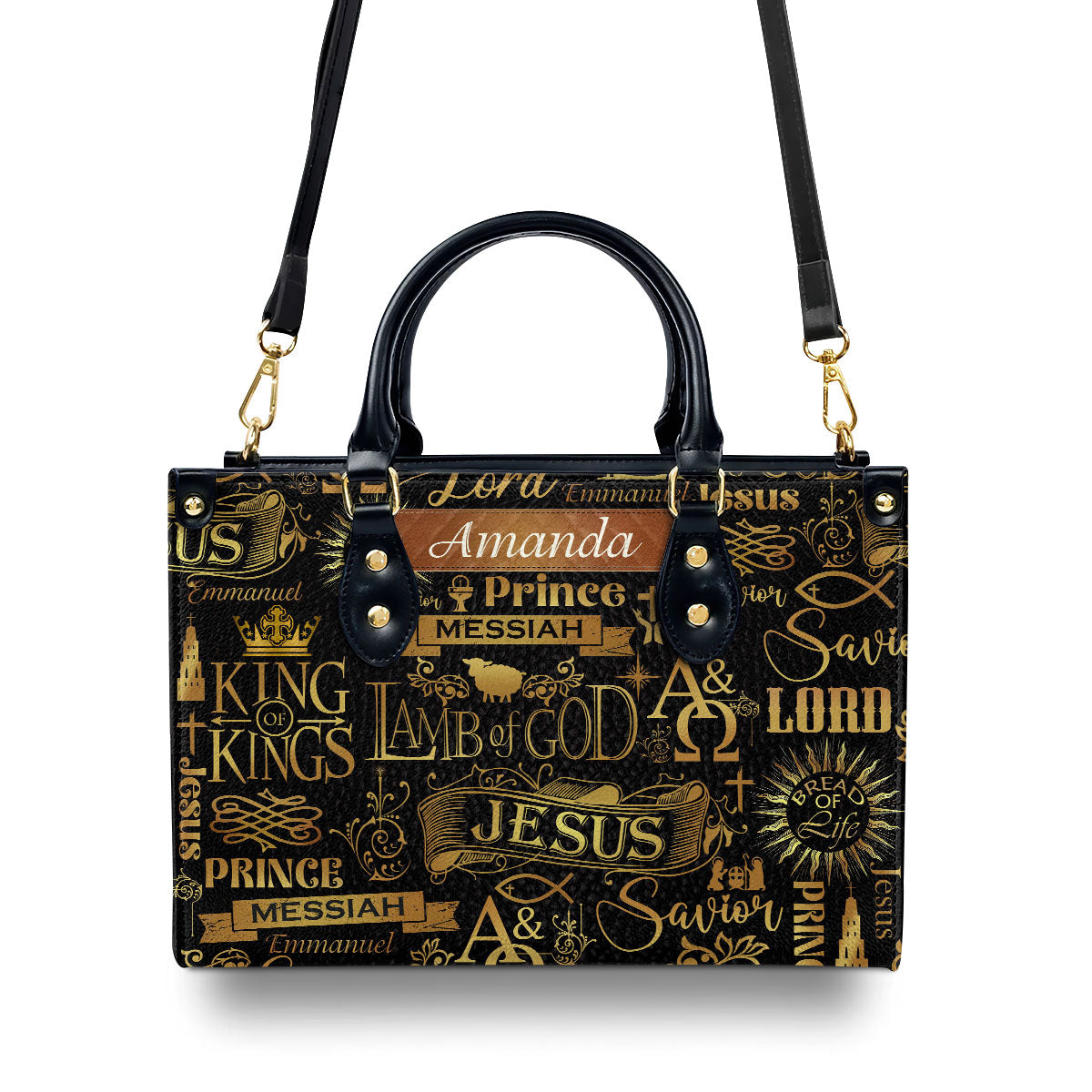 Lamb Of God Design - Personalized Leather Handbag - Christian Faith Accessories GMJSLB200022