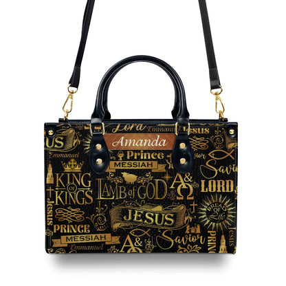 Lamb Of God Design - Personalized Leather Handbag - Christian Faith Accessories GMJSLB200022