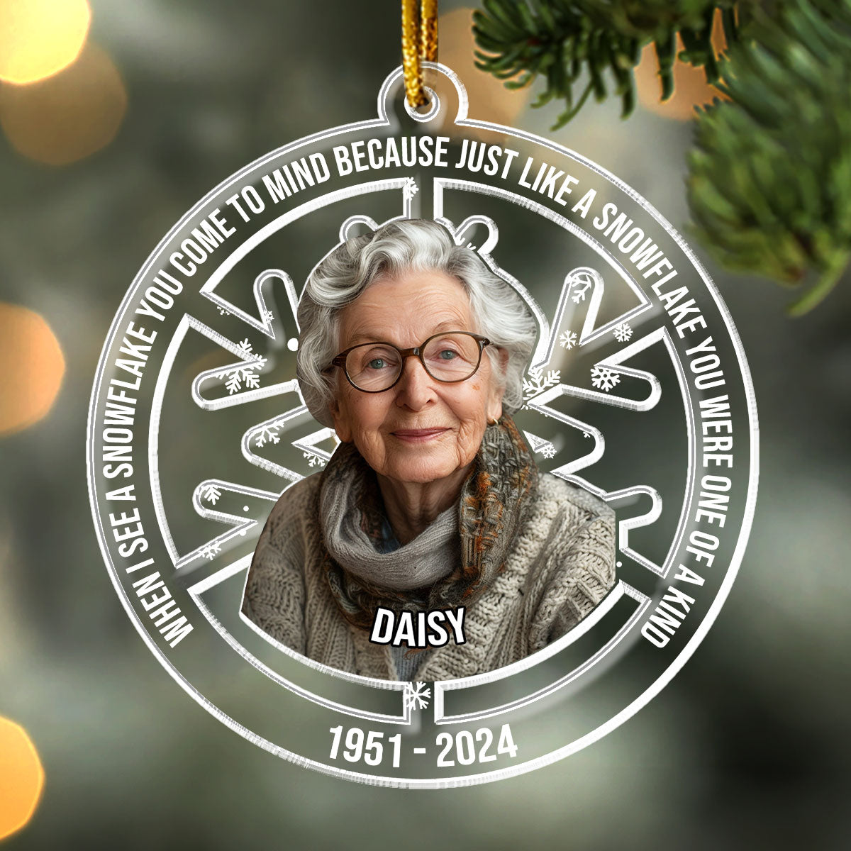 Snowflake Memory - Personalized Acrylic Ornament GOJS10224