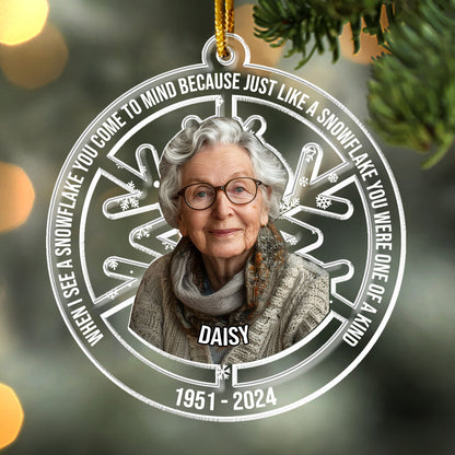 Snowflake Memory - Personalized Acrylic Ornament GOJS10224