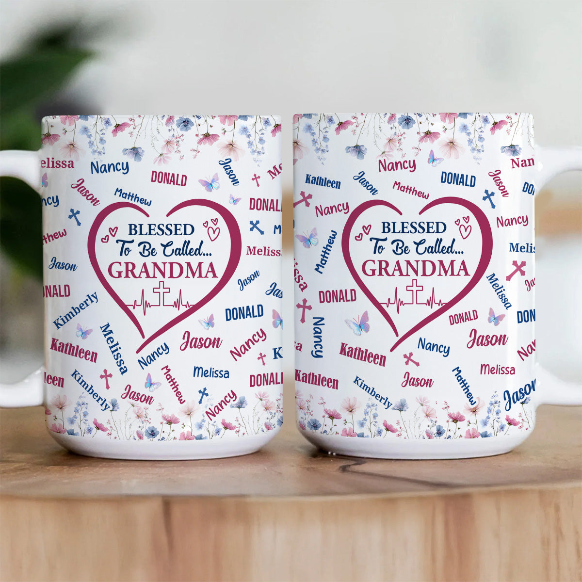 Blessed To Be Called Grandma - Personalized Ceramic Coffee Mug