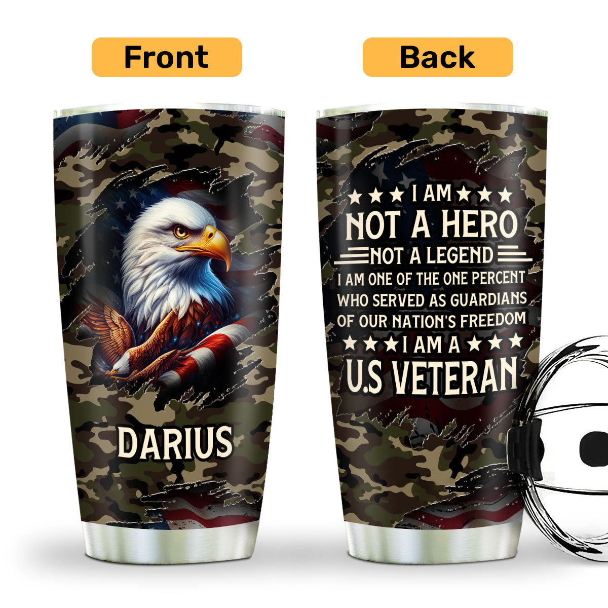 Honoring Service - Personalized Stainless Steel Tumbler