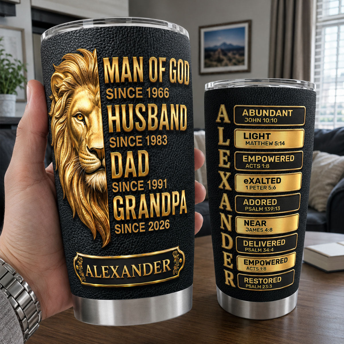 Man Of God Inspiration - Personalized Stainless Steel Tumbler