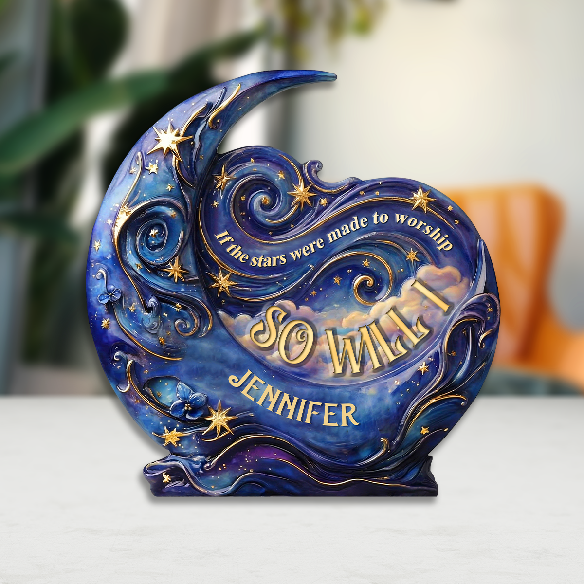 If The Stars Were Made To Worship - Personalized Acrylic Plaque GAPJS10085