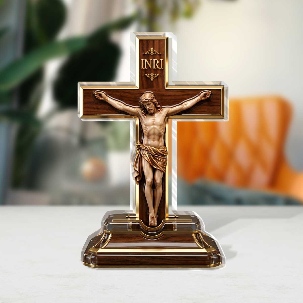 Jesus on the Cross - Custom Shaped Acrylic Plaque GAPJS10068