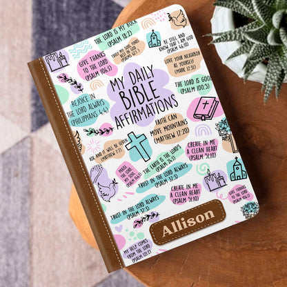 My Daily Bible Affirmations - Personalized Leather Notebook GMJSNB200071
