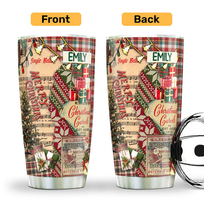 Christmas Vintage - Personalized Stainless Steel Tumbler