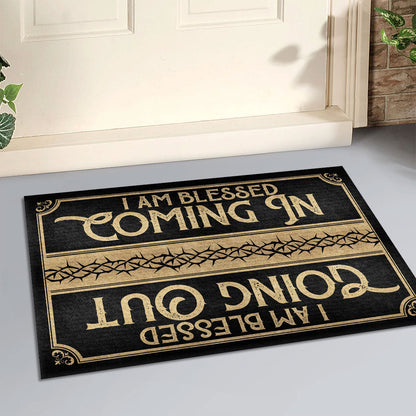 I Am Blessed Coming In - Christian Doormat - Inspirational Home Decor GDMJS10058
