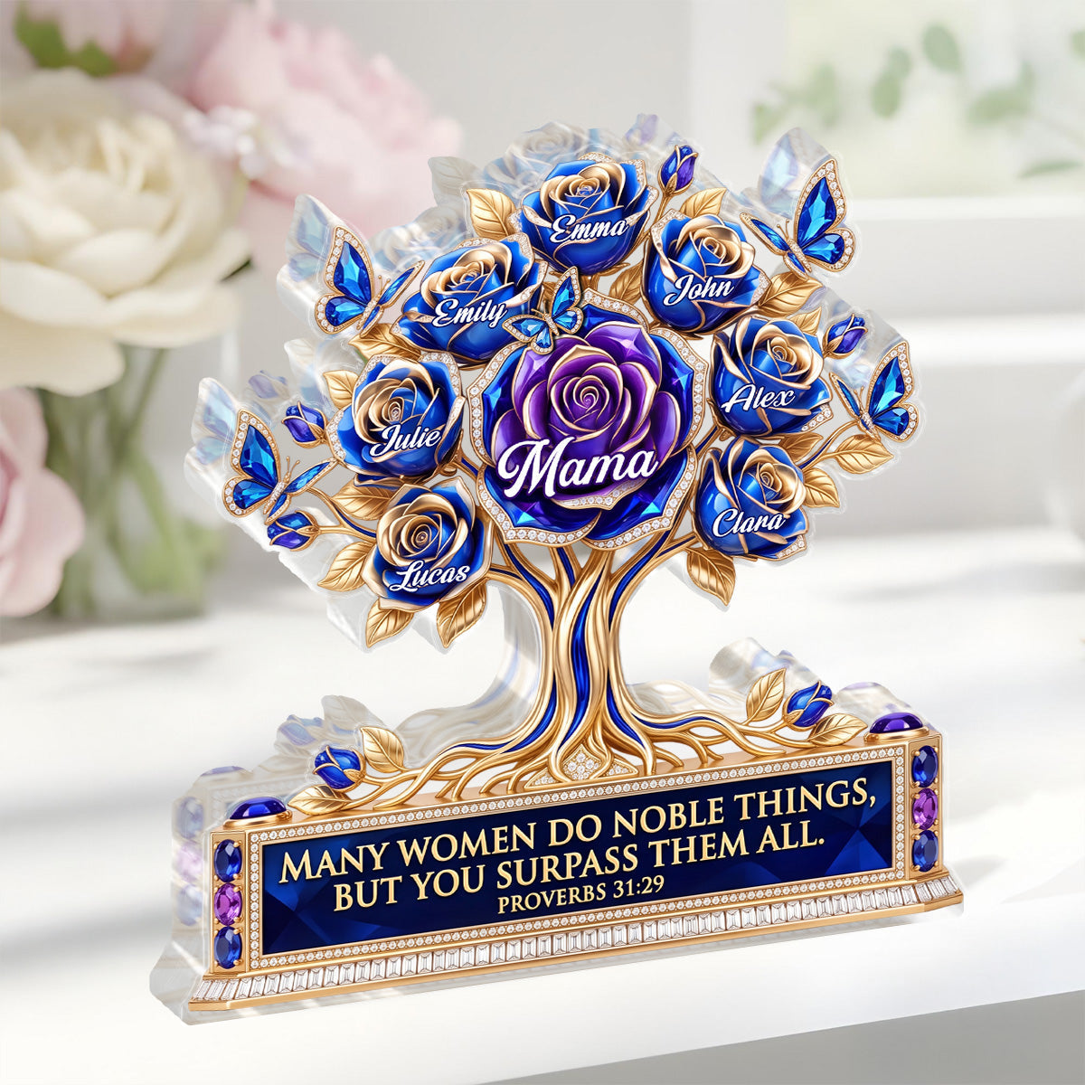 Proverbs 31:29 Gift for Mom - Personalized Acrylic Plaque GAPJS10004
