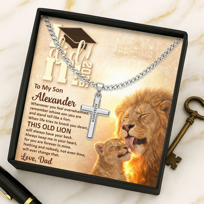 Lion Inspiration - Personalized Cross Link Chain for Son GMJSCLC200015