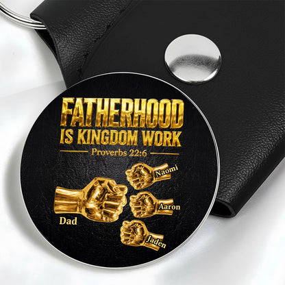 Fatherhood Is Kingdom Work - Personalized Pocket Hug
