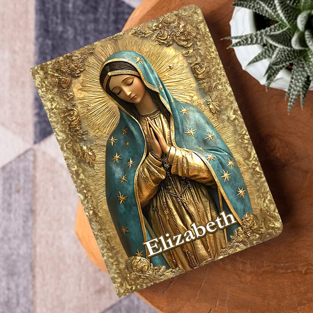Under Our Lady’s Care - Personalized Leather Cover Notebook GMJSNB200018