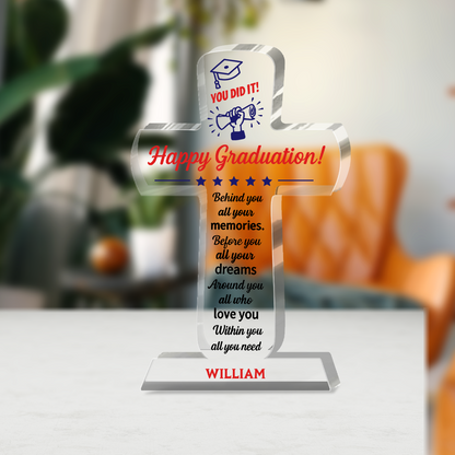 You Did It - Personalized Acrylic Plaque - Gift for Graduate GAPJS10271