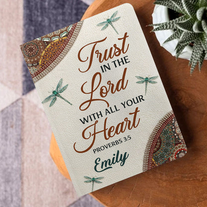 Trust In the Lord Notebook - Personalized Leather Cover GMJSNB200029