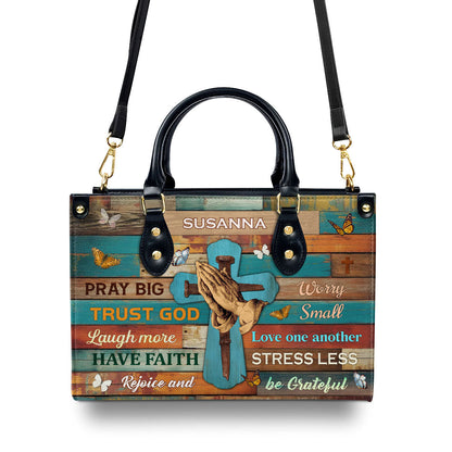 Inspirational Faith - Personalized Leather Handbag GMJSLB200085