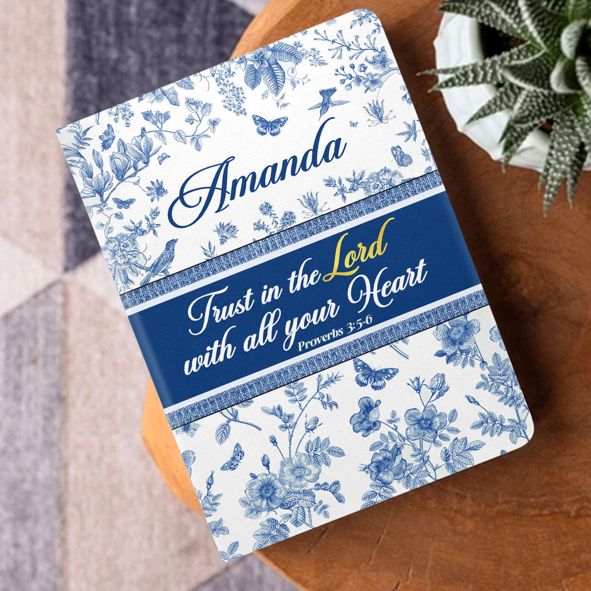 Trust In The Lord - Personalized Leather Cover Notebook GMJSNB200055