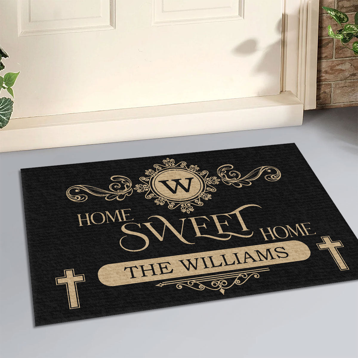Home Sweet Home - Personalized Doormat - Custom Name Welcome Mat GDMJS10105