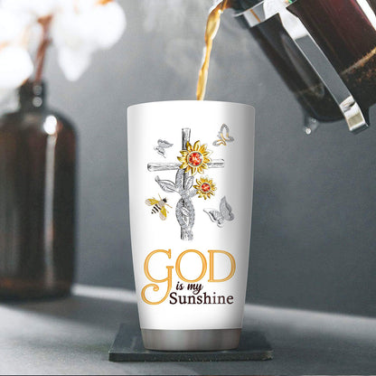 God Is My Sunshine - Personalized Stainless Steel Tumbler