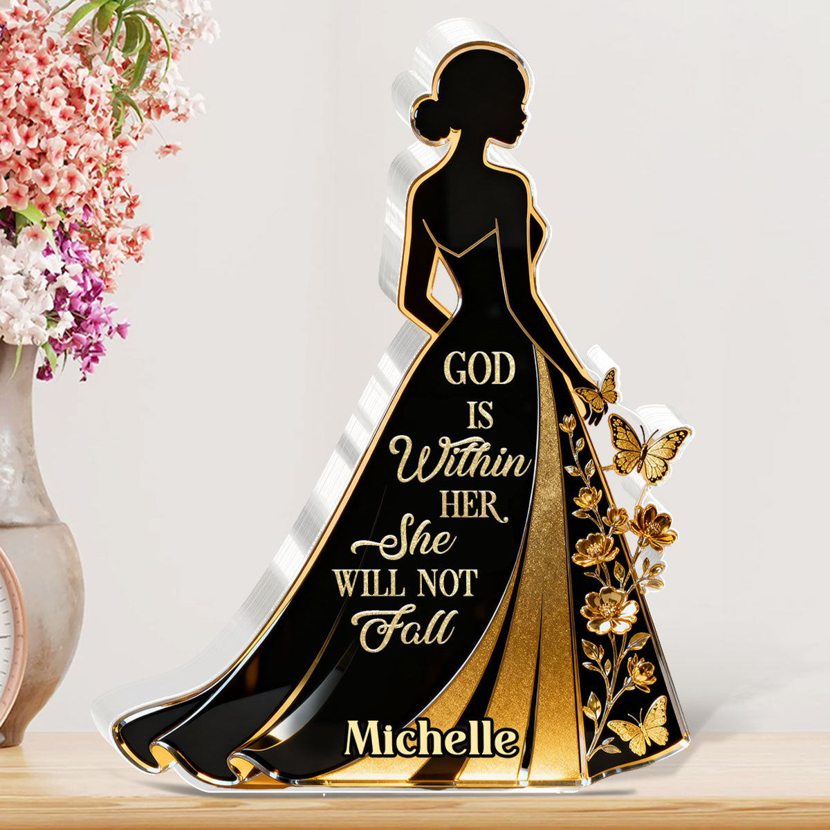 God Is Within Her - Inspirational Faith Keepsake - Acrylic Plaque GAPJS10182