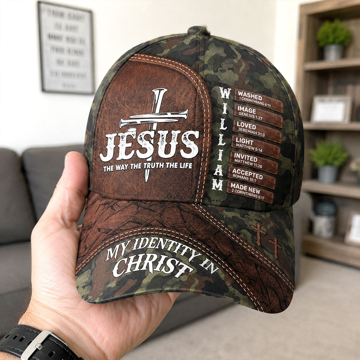 Jesus The Way The Truth The Life - Personalized Classic Cap
