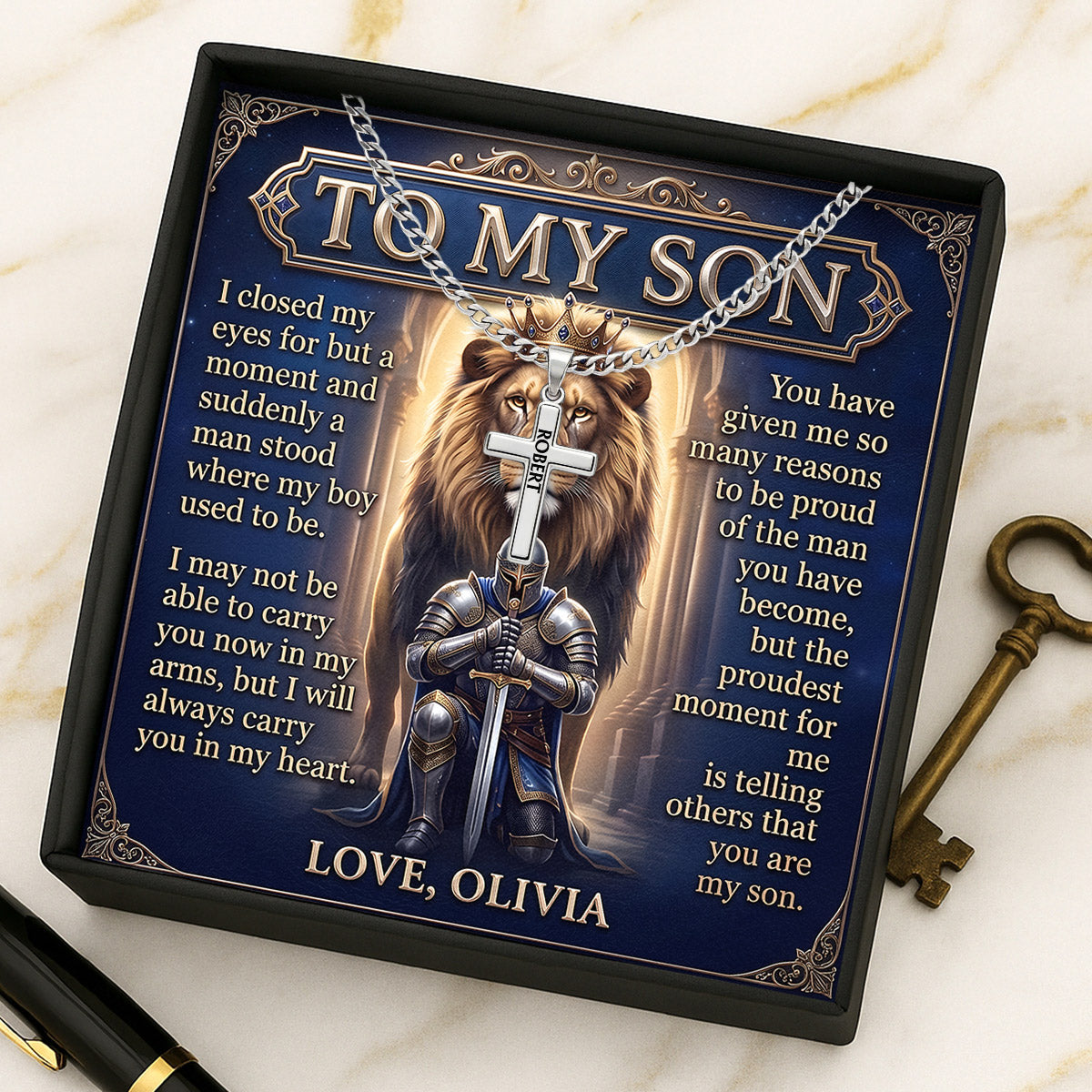 I Will Always Carry You In My Heart - Christian Jewelry for Him GMJSCLC200012