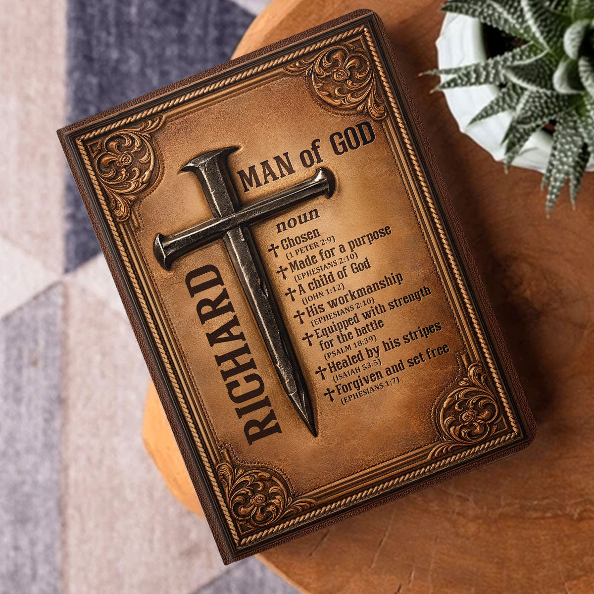 A Child of God - Personalized Leather Notebook GMJSNB200021