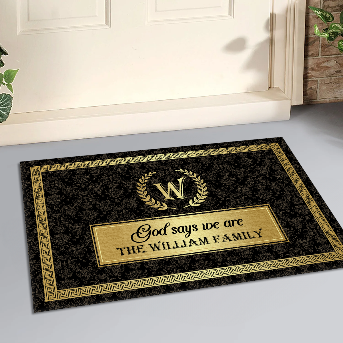 God Says We Are - Personalized Doormat - Christian Home Decor