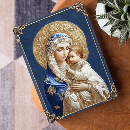 Blessed Mother and Child - Christian Leather Notebook GMJSNB200020