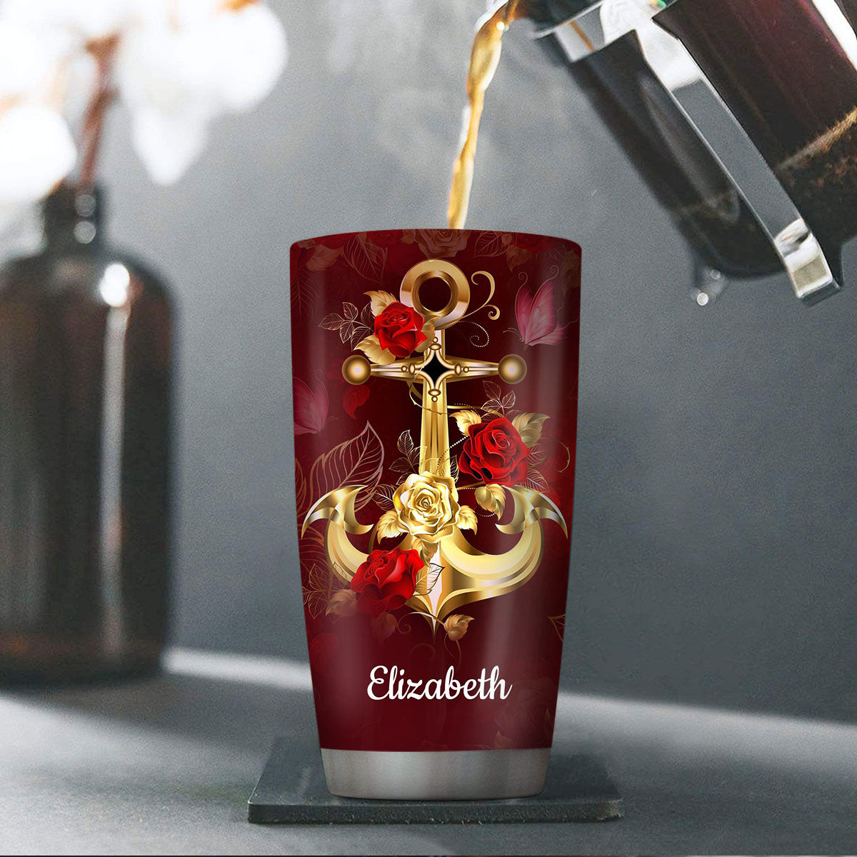 I Am The First And The Last - Personalized Stainless Steel Tumbler