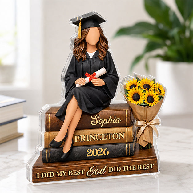 Faith and Achievement - Personalized Acrylic Plaque GAPJS10057