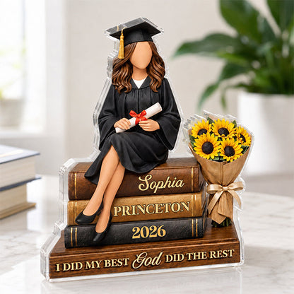 Faith and Achievement - Personalized Acrylic Plaque GAPJS10057
