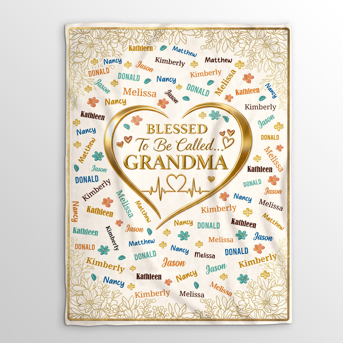 Blessed To Be Called Grandma - Personalized Fleece Blanket GBJS10009