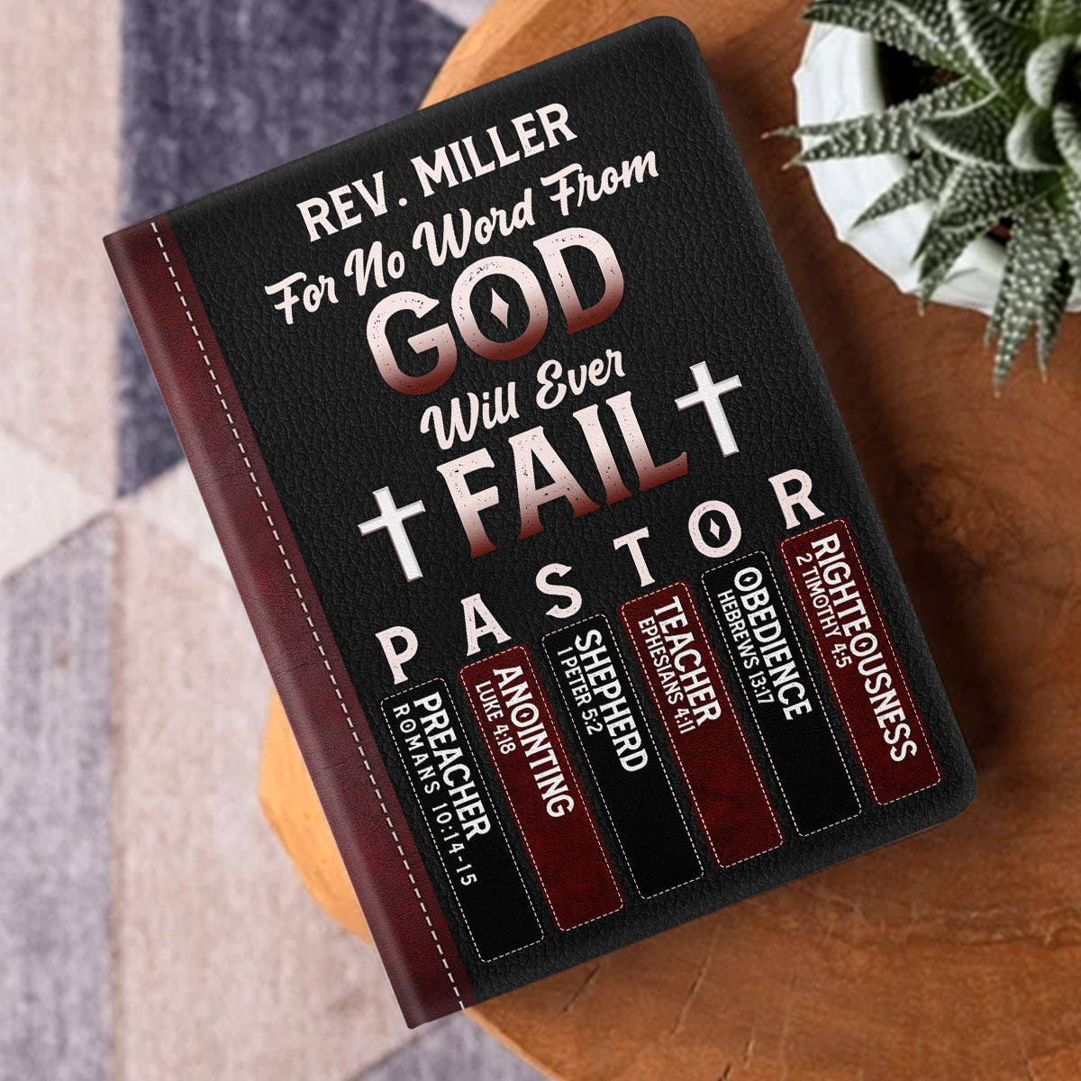 For No Word From God Will Ever Fail - Personalized Leather Cover Notebook GMJSNB200044