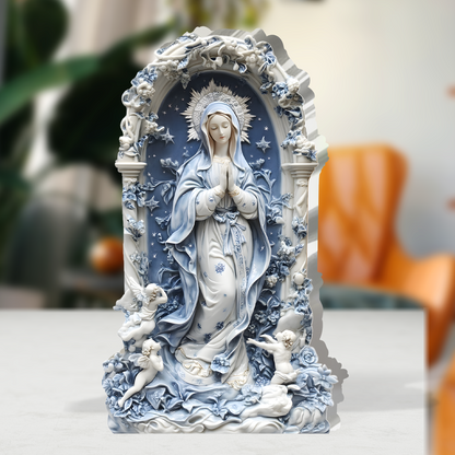Madonna Of Quiet Radiance - Custom Shaped Acrylic Plaque GAPJS10112
