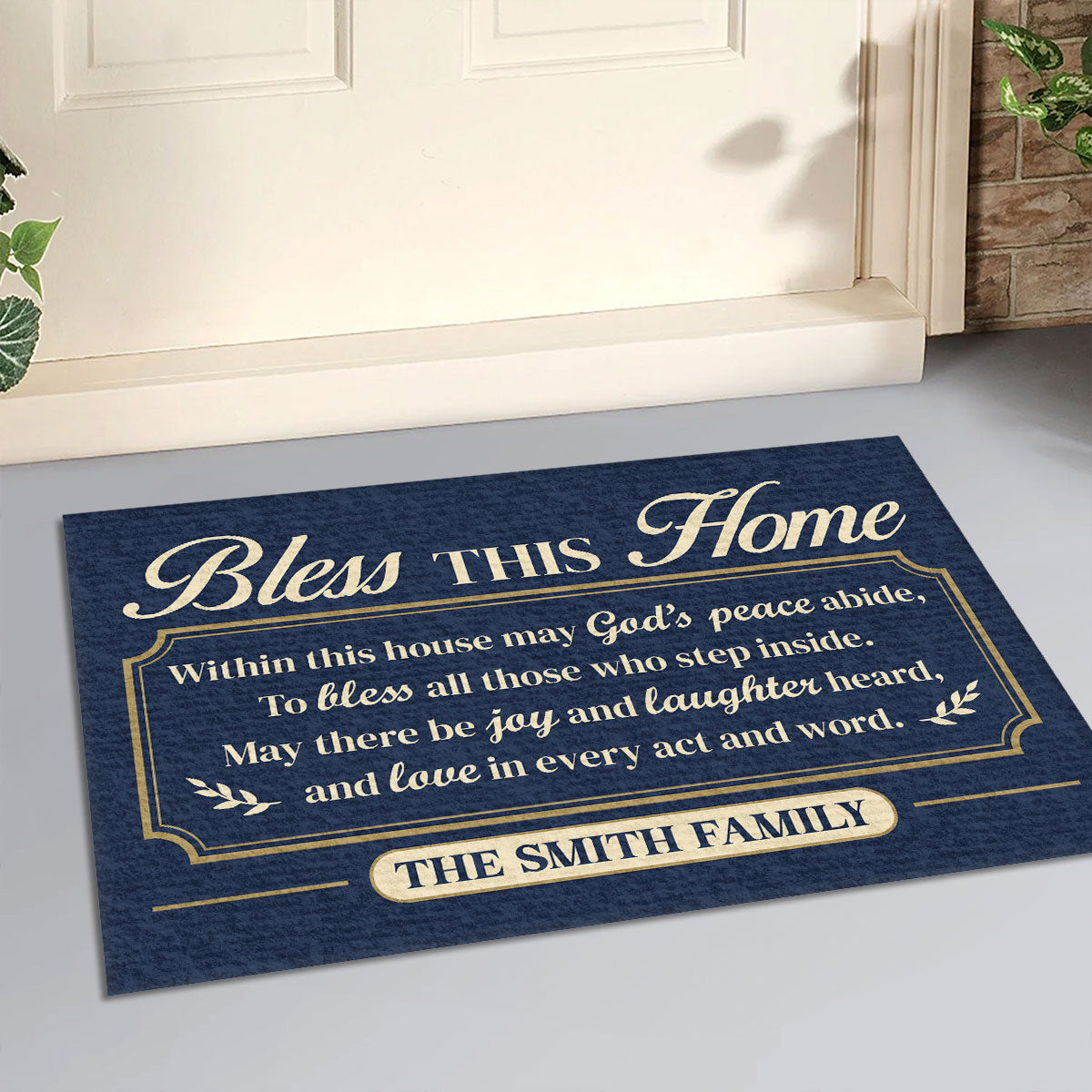 Peace In This Home - Personalized Doormat