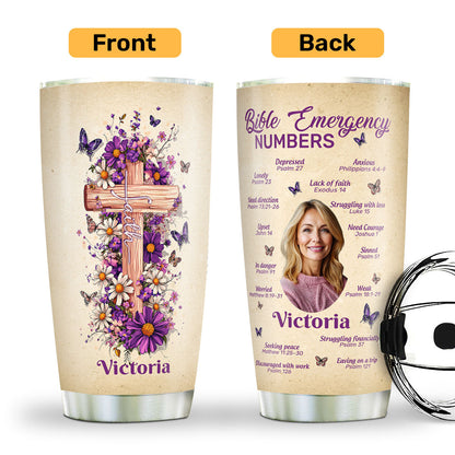 Faith Floral - Personalized Stainless Steel Tumbler