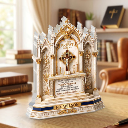 Faithful Shepherd - Personalized Acrylic Plaque for Priest GAPJS10007