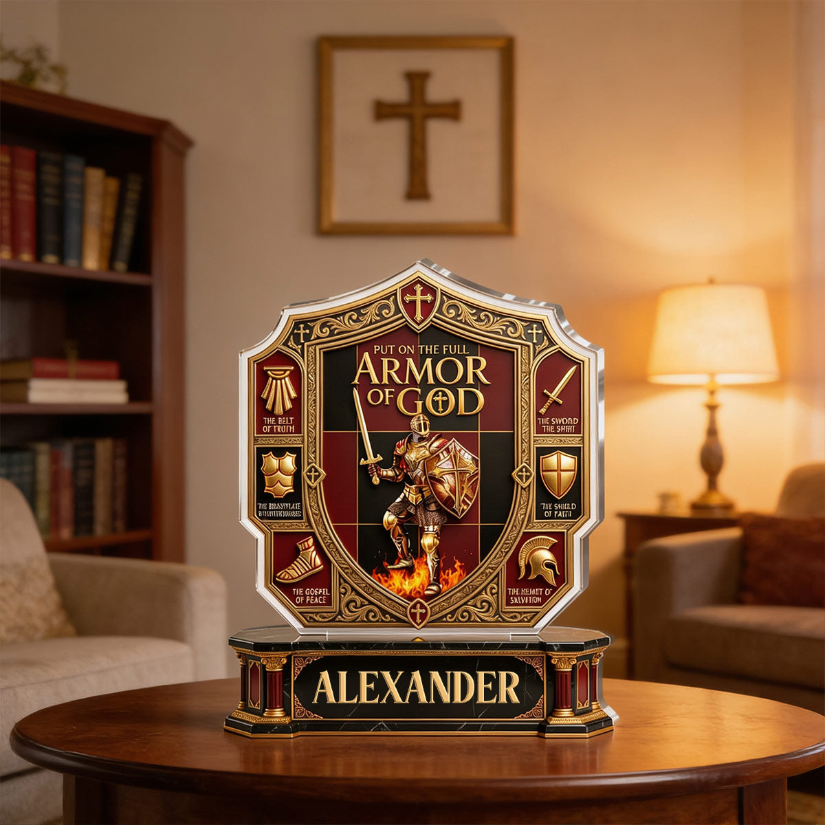 Put On The Full Armor Of God - Custom Acrylic Plaque GAPJS10066