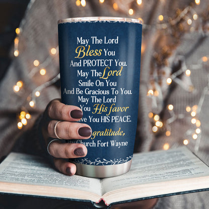 May The Lord Bless You - Personalized Tumbler for Pastor