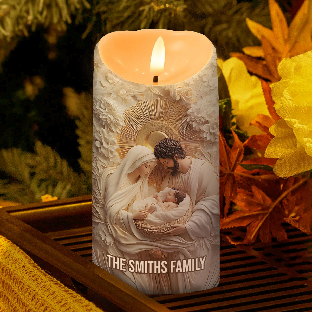 As For Me And My House - Personalized Flameless LED Candle