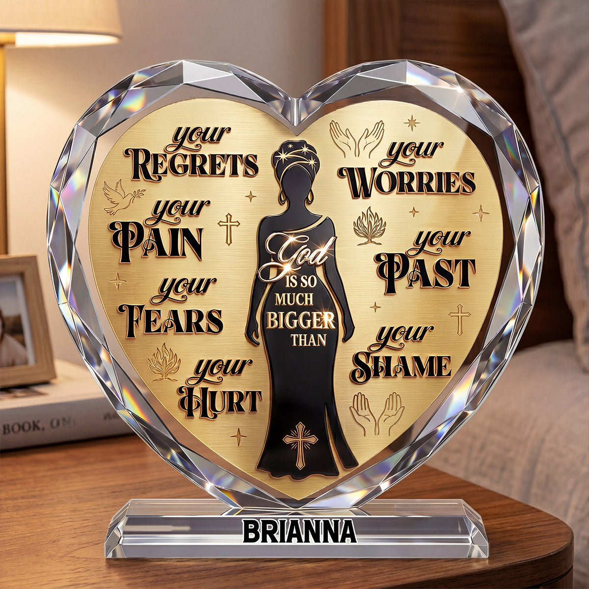 God Is So Much Bigger Than - Personalized Acrylic Plaque GAPJS10077