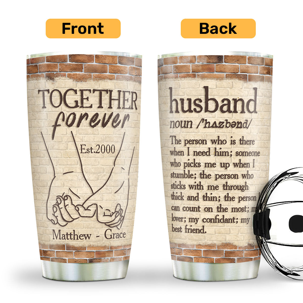 Husband Definition - Personalized Stainless Steel Tumbler