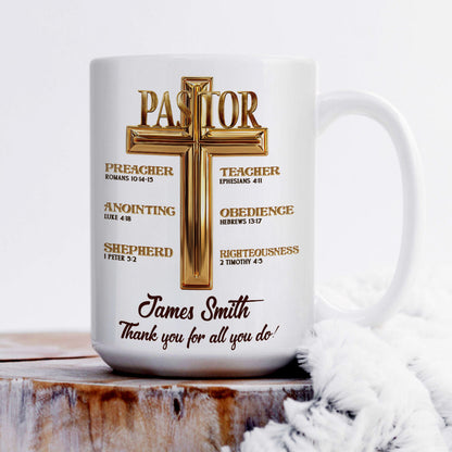 The Lord Knew We Need A Pastor - Personalized Ceramic Coffee Mug