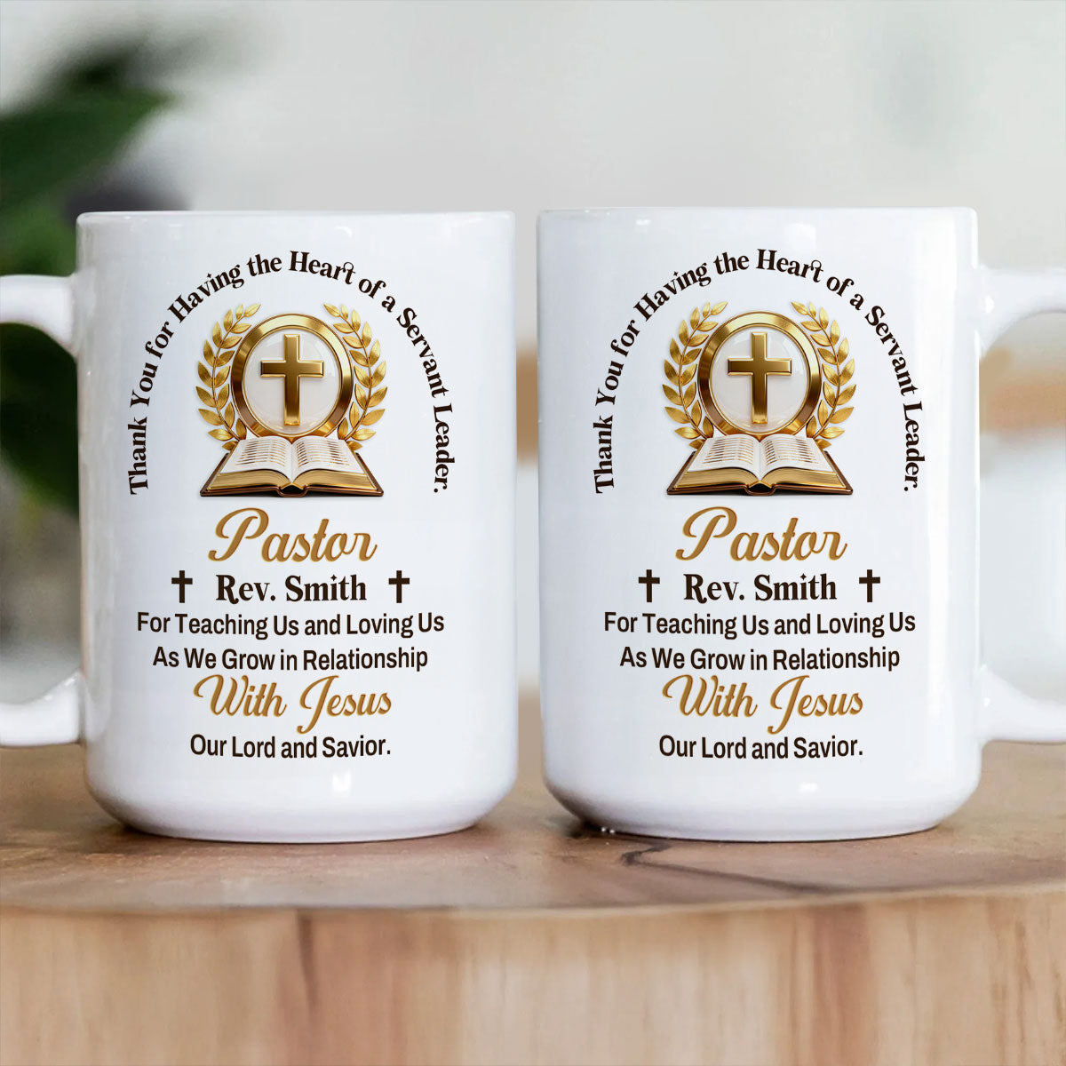 Faith-Inspired Gift for Pastor - Personalized Ceramic Coffee Mug