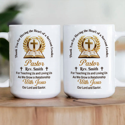 Faith-Inspired Gift for Pastor - Personalized Ceramic Coffee Mug