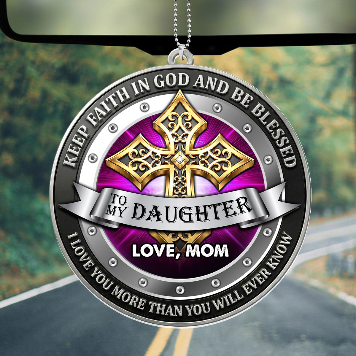 Blessings and Love - Personalized Car Acrylic Ornament GOJS10358