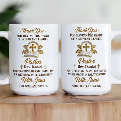 Faith-Inspired Gift for Pastor - Personalized Ceramic Coffee Mug