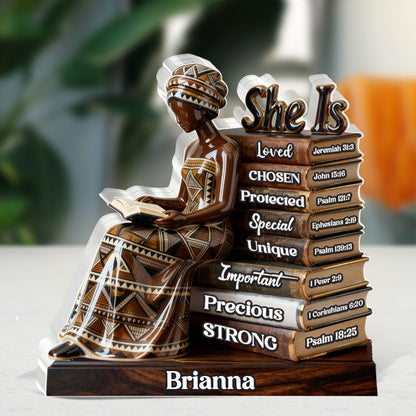 She Is Blessed - Personalized Acrylic Plaque Gift for Women GAPJS10184